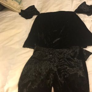 Velvet pant set